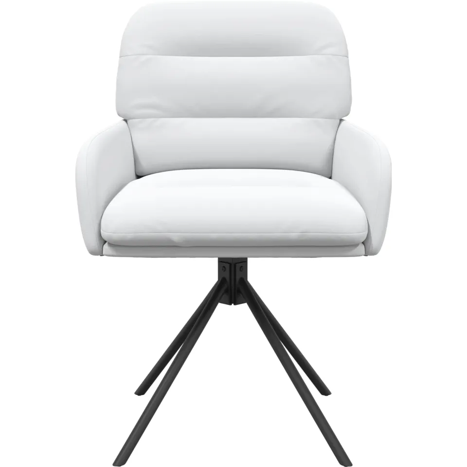 vidaXL Draai Eetstoelen 2 st Kunstleer Wit 59 x 59,5 x 90 cm