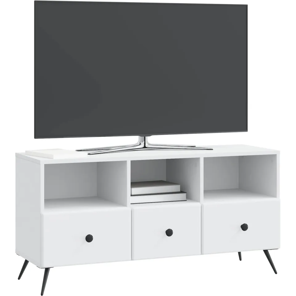vidaXL TV-kast met lade Wit 102 x 34,5 x 50 cm Bewerkt hout, foto 2