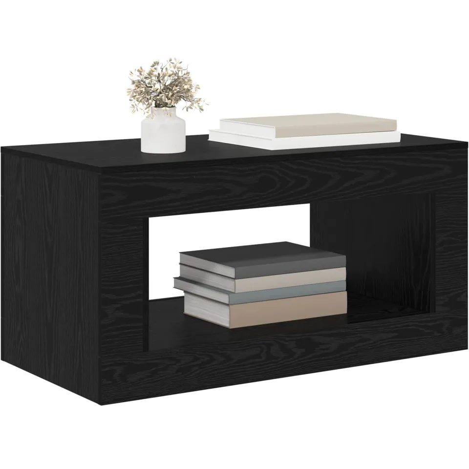vidaXL Salontafel Zwart eiken 99.5 x 50 x 50 cm Bewerkt hout