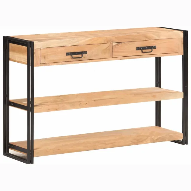 vidaXL Dressoir 120x30x75 cm massief acaciahout Bruin