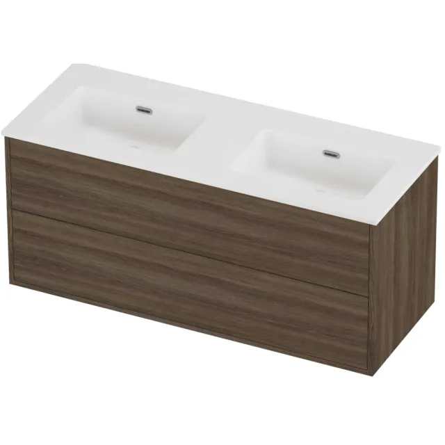 Proline Tribute Badmeubelset Porselein Elegant 120x46x54 cm Mat White Vital Oak Eiken