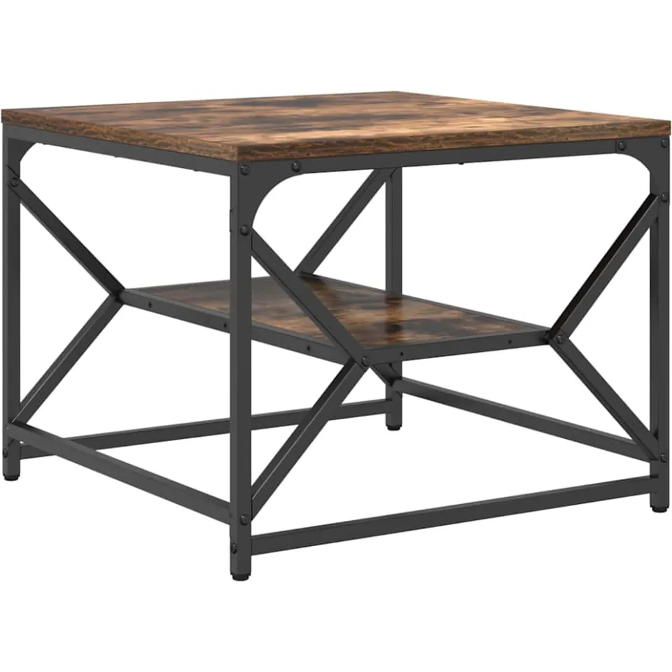 vidaXL Salontafel Gerookt eiken 51 x 50 x 40 cm, foto 3