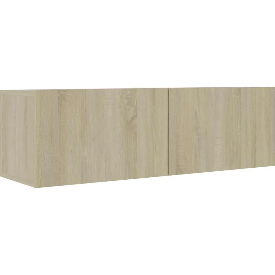 vidaXL Tv-meubel 100x30x30 cm bewerkt hout sonoma eikenkleurig Bruin