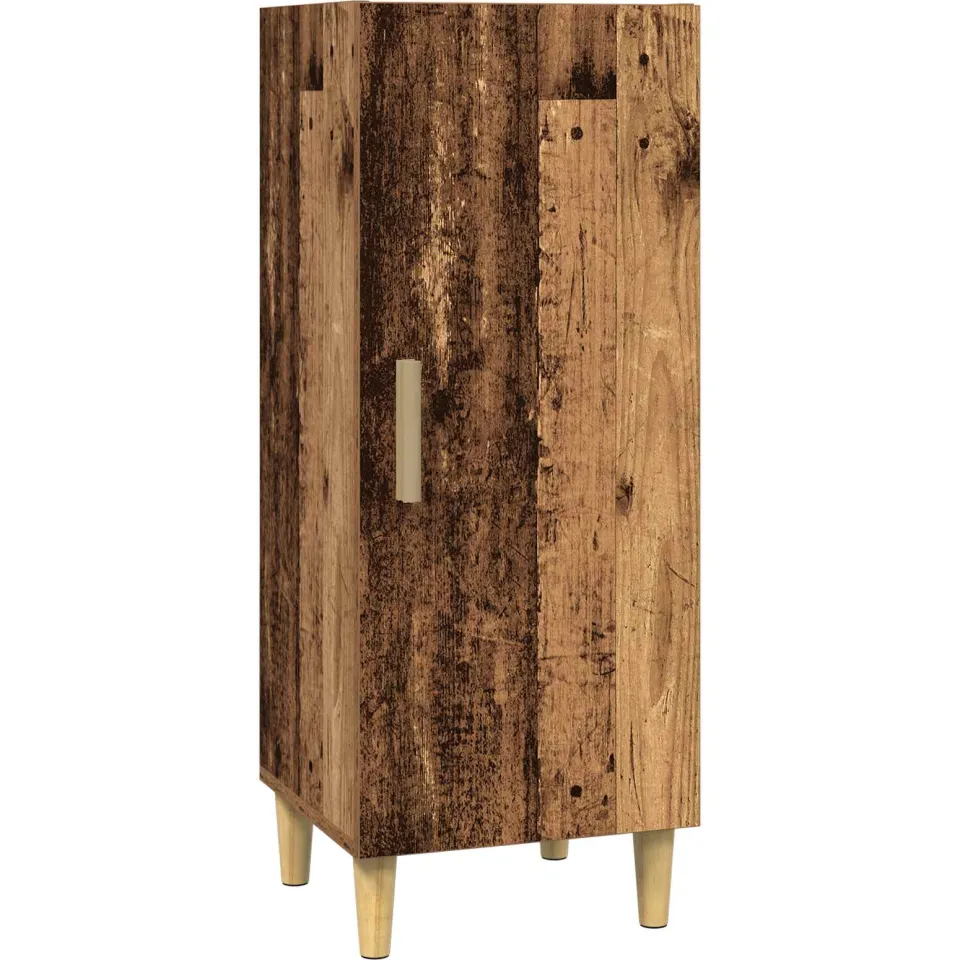 vidaXL Dressoir Oud Hout 34,5 x 34 x 90 cm Bewerkt hout bruin, foto 3