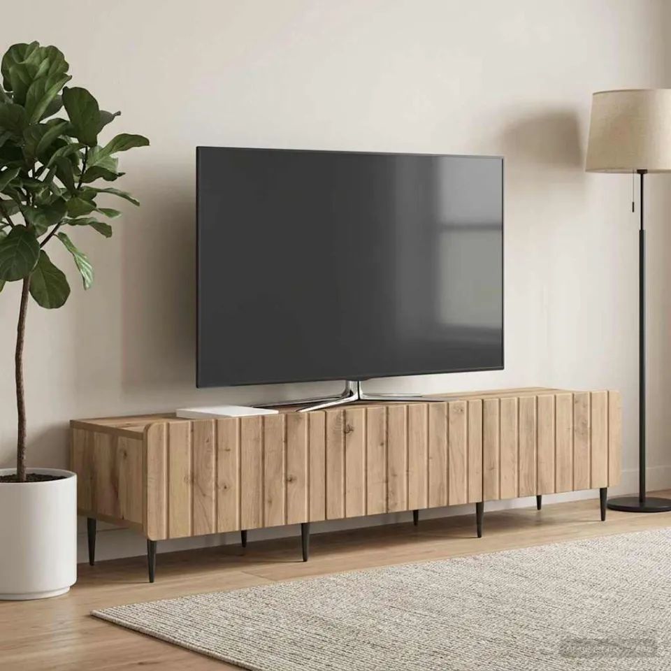 vidaXL TV-kast 147 x 34,5 x 32 cm Artisanaal eiken Bewerkt hout, foto 4