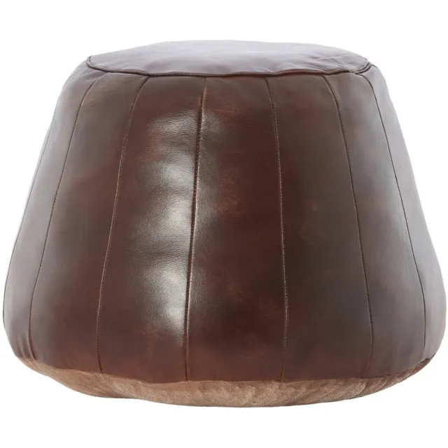 Light & Living poef Dovio Donkerbruin