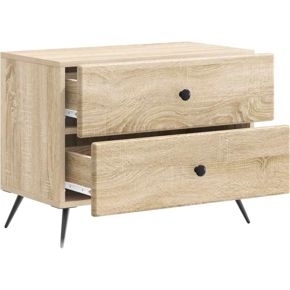 vidaXL Nachtkastje Sonoma Eiken 62 x 34,5 x 47,5 cm Bewerkt hout, foto 3