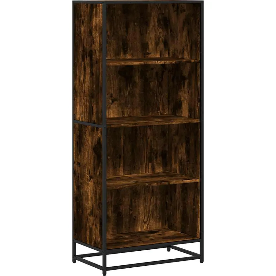 vidaXL Boekenkast 60x35x139 cm bewerkt hout gerookt eikenkleurig Bruin