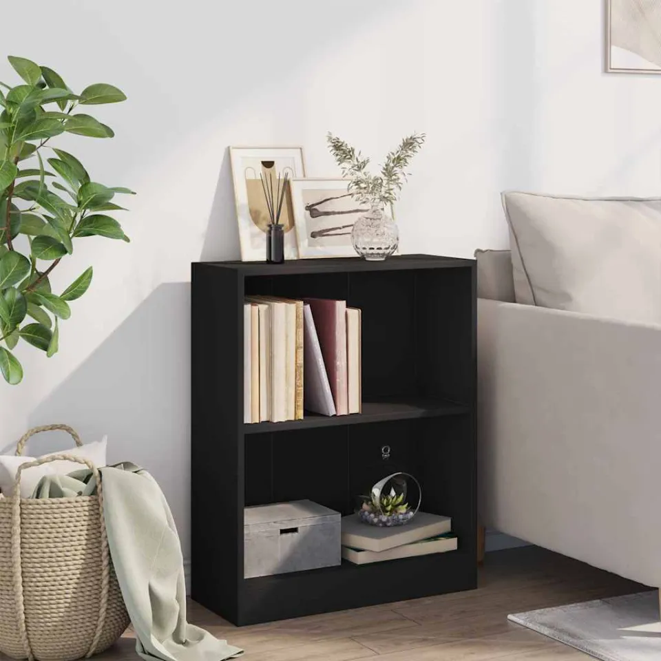 vidaXL Boekenkast 60x24x76 cm bewerkt hout zwart, foto 4