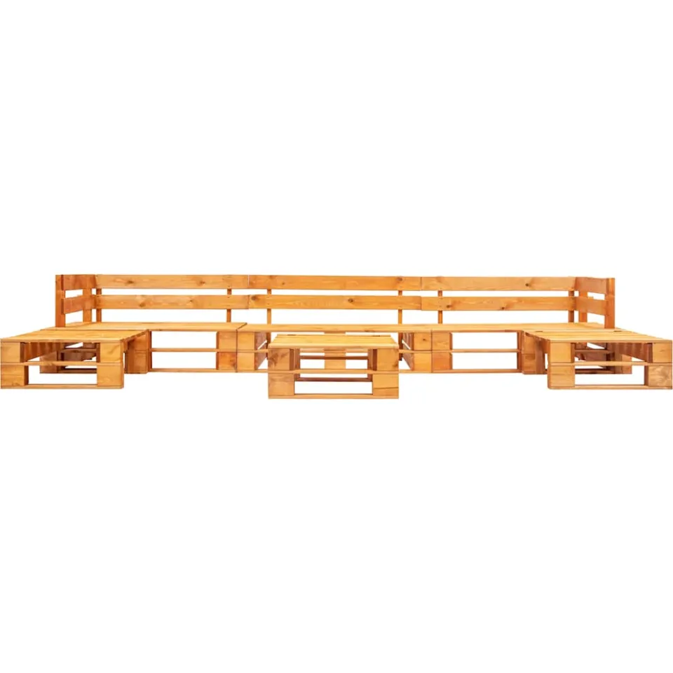 vidaXL 6-delige Loungeset pallet hout honingbruin bruin, foto 2