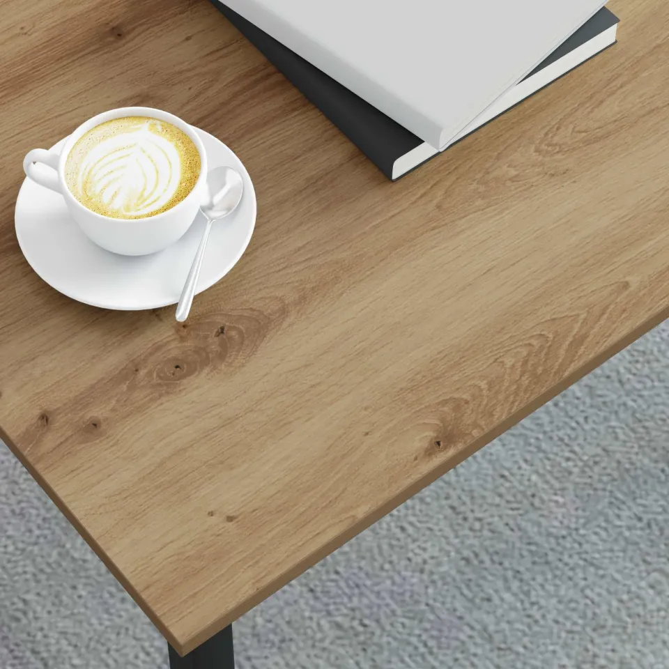 vidaXL Salontafel Artisanaal eiken 70 x 50 x 36 cm Bewerkt hout, foto 4