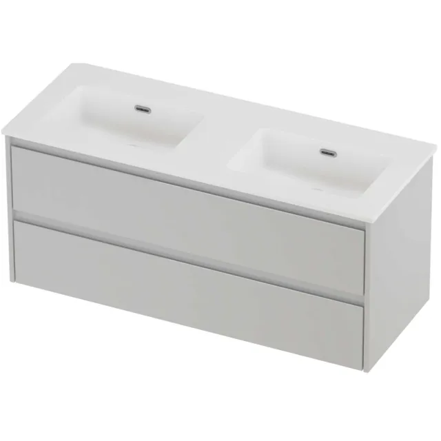 Proline Tribute Badmeubelset Porselein Elegant Dubbel 120x46x54 cm Mat White Glans Wit