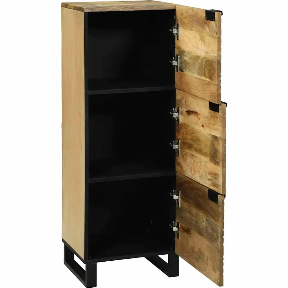 vidaXL Highboard Bruin 40 x 33 x 110 cm massief mangohout, foto 2