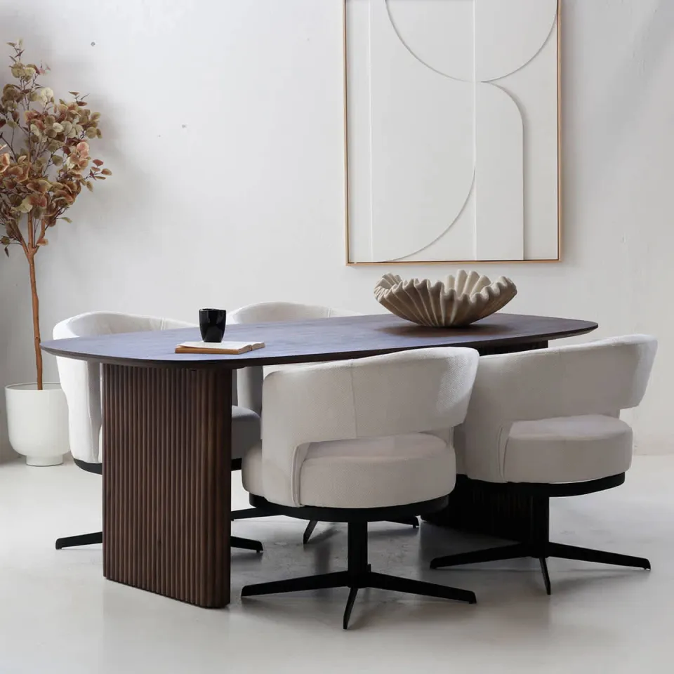 Giga Meubel Eettafel Juro - Deens Ovaal - Mangohout - 200cm, foto 3