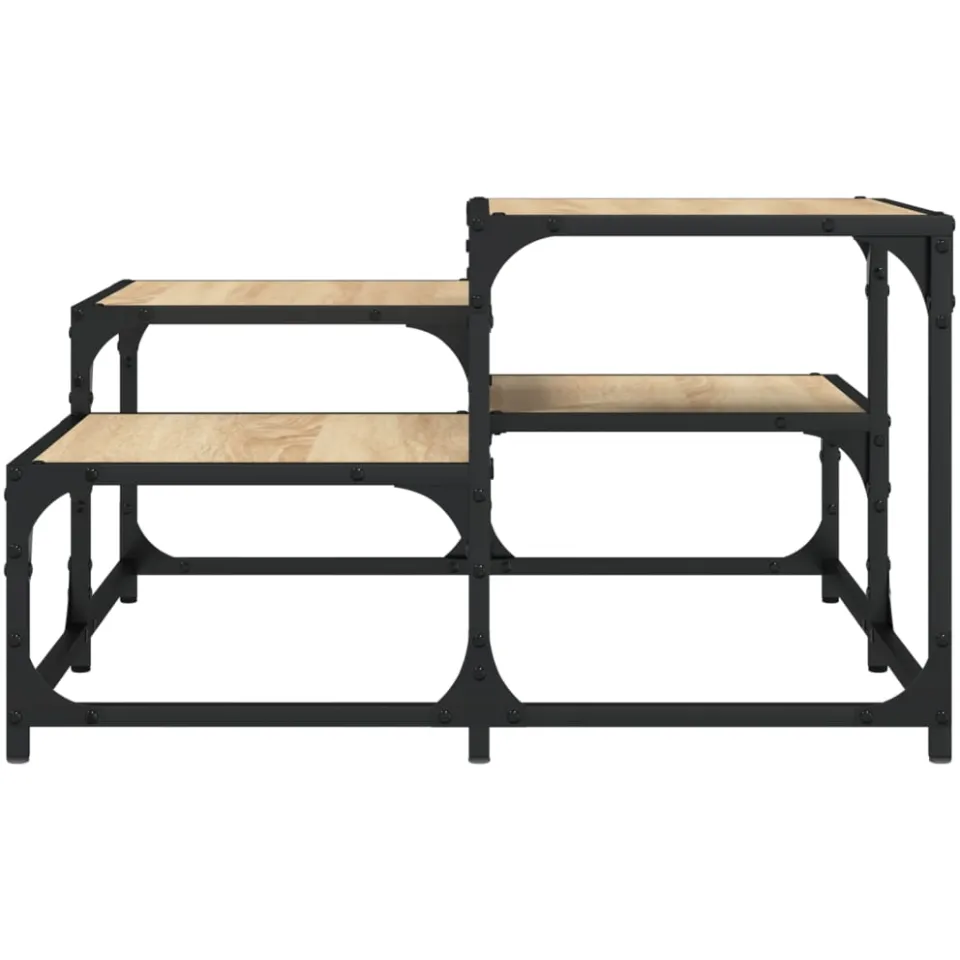 vidaXL Salontafel 68x68x40 cm bewerkt hout sonoma eikenkleurig, foto 4