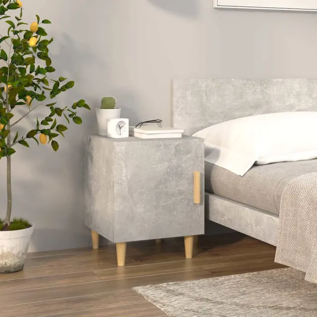 vidaXL Nachtkastje bewerkt hout betongrijs grijs, foto 2