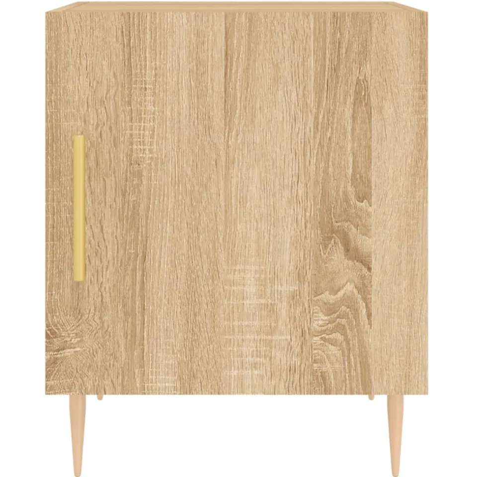 vidaXL Nachtkastjes 2 st 40x40x50 cm bewerkt hout sonoma eikenkleurig, foto 4
