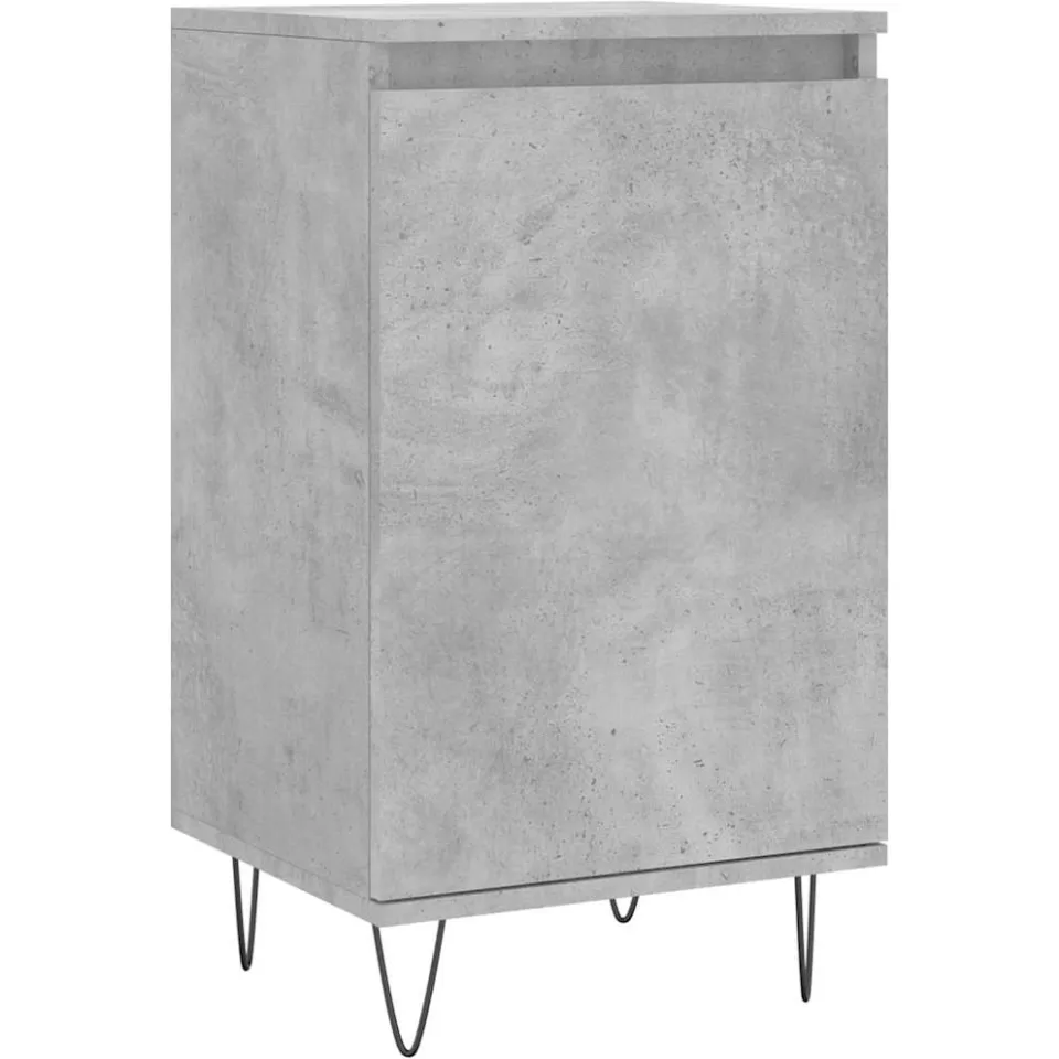 vidaXL Dressoir 40x35x70 cm bewerkt hout betongrijs wit, foto 3
