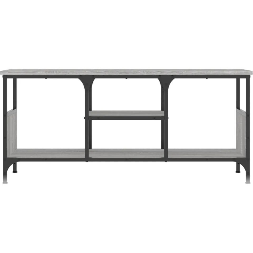 vidaXL Tv-meubel 100x35x45 cm bewerkt hout en ijzer grijs sonoma eiken