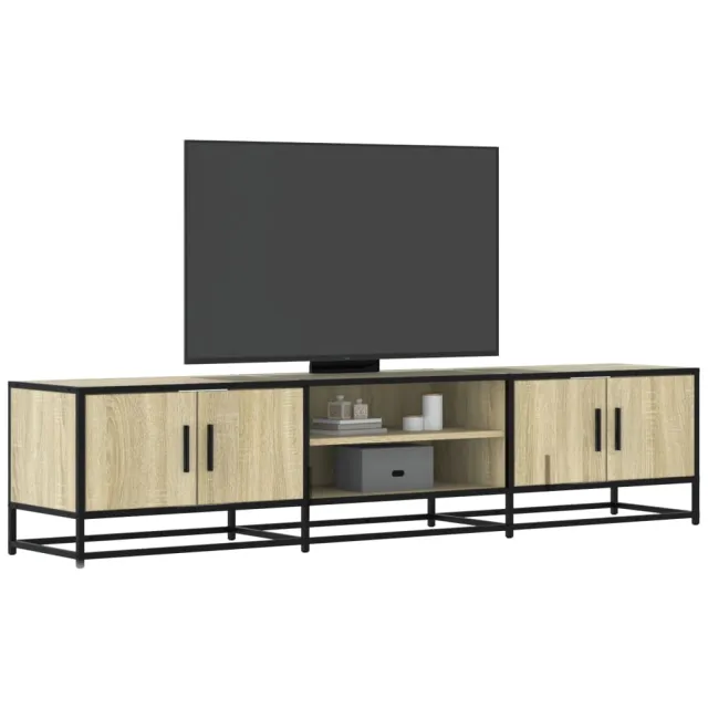 vidaXL Tv-meubel 180x35x41 cm bewerkt hout sonoma eikenkleurig Bruin