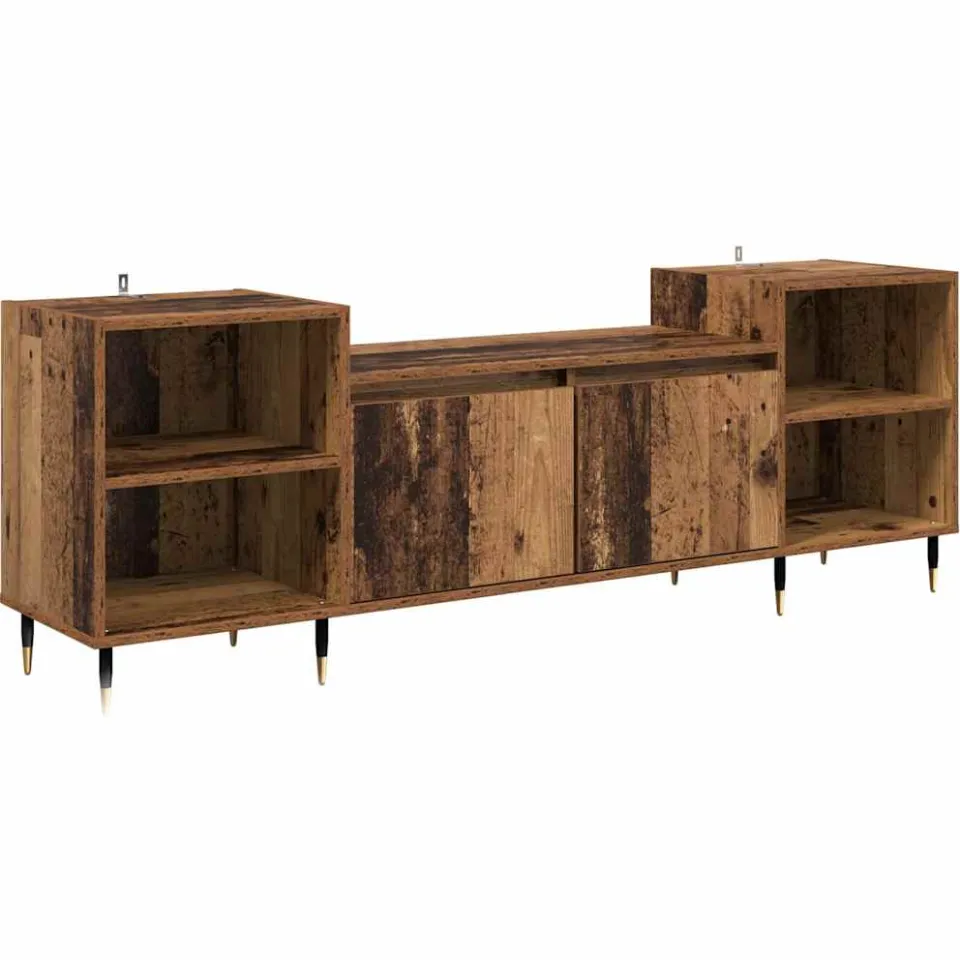 vidaXL TV-kast 160 x 35 x 55 cm Oud Hout Bewerkt hout bruin, foto 3