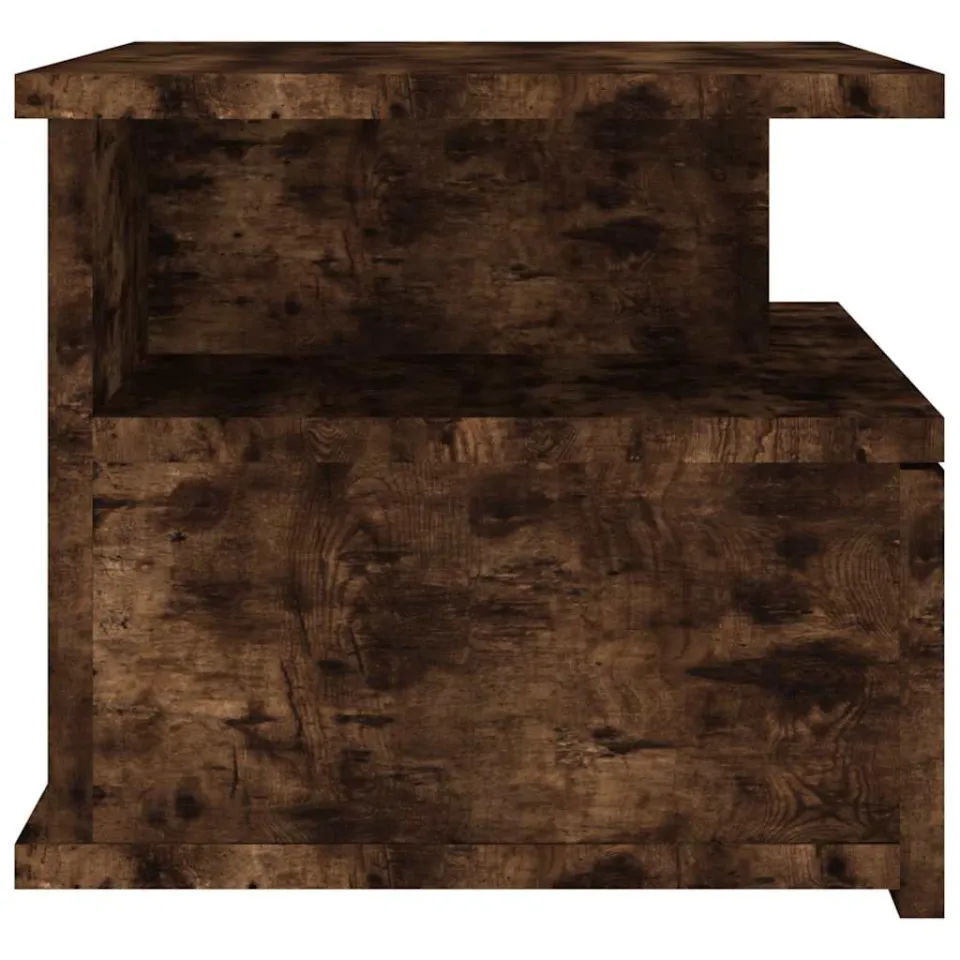 vidaXL Nachtkastje zwevend 40x31x27 cm bewerkt hout gerookt eikenkleur, foto 4