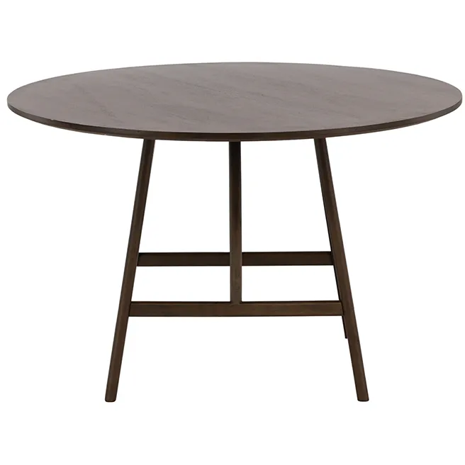 Nest living Esra houten eettafel donkerbruin - Ø100 cm bruin, foto 4