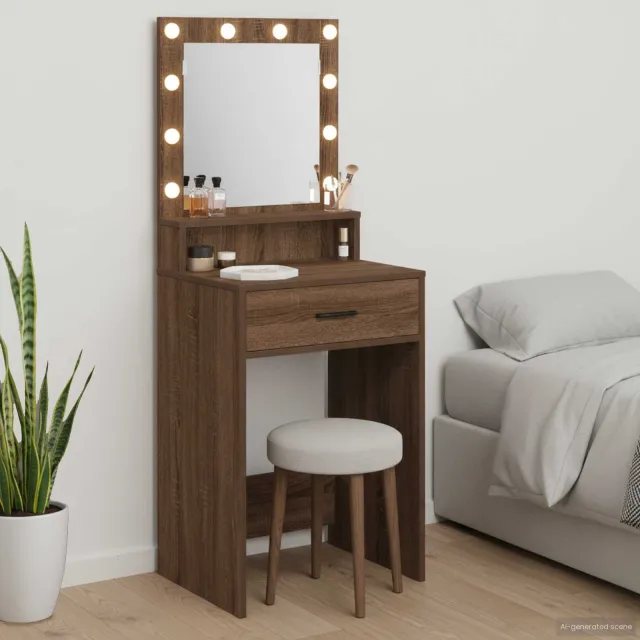 vidaXL Plafondtafel Bruin Eiken 50 x 41 x 135 cm Bewerkt hout, foto 2
