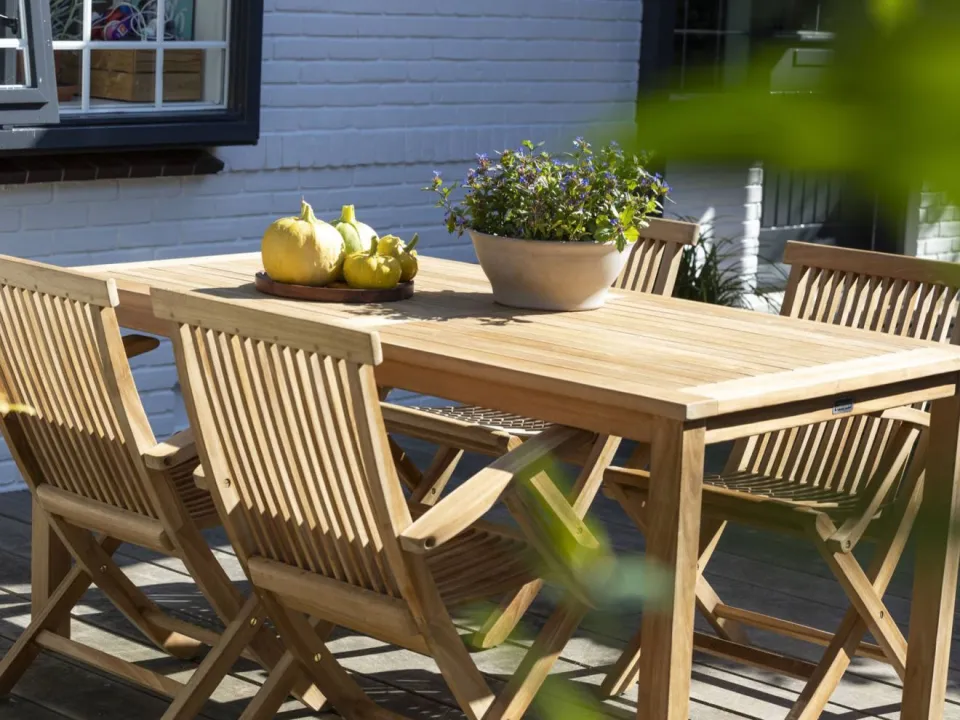 Bellagio tuinmeubelen Sunyard Liverpool dining tuintafel 160x90cm bruin, foto 5