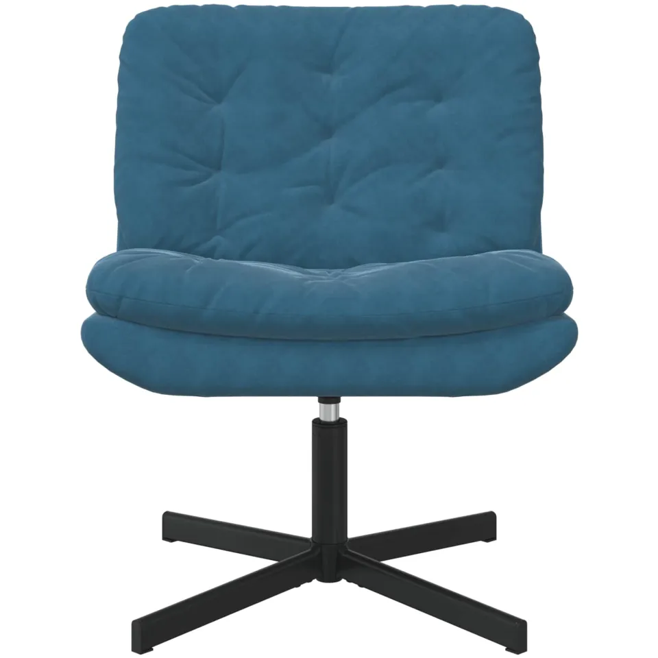 vidaXL Draaibare Relaxstoel Blauw 63 x 75 x 76 cm Fluweel, foto 2