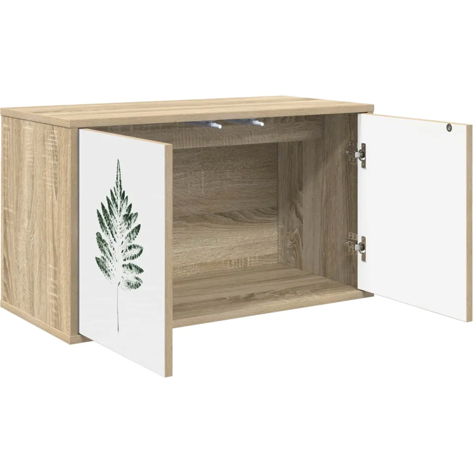 vidaXL Wandgemonteerd tv-meubel HANAU 69 x 33 x 40 cm Sonoma Eiken Bruin