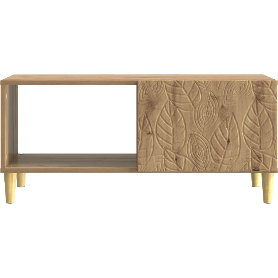 vidaXL Salontafel Artisanaal eiken 90 x 50 x 40 cm Bewerkt hout, foto 4