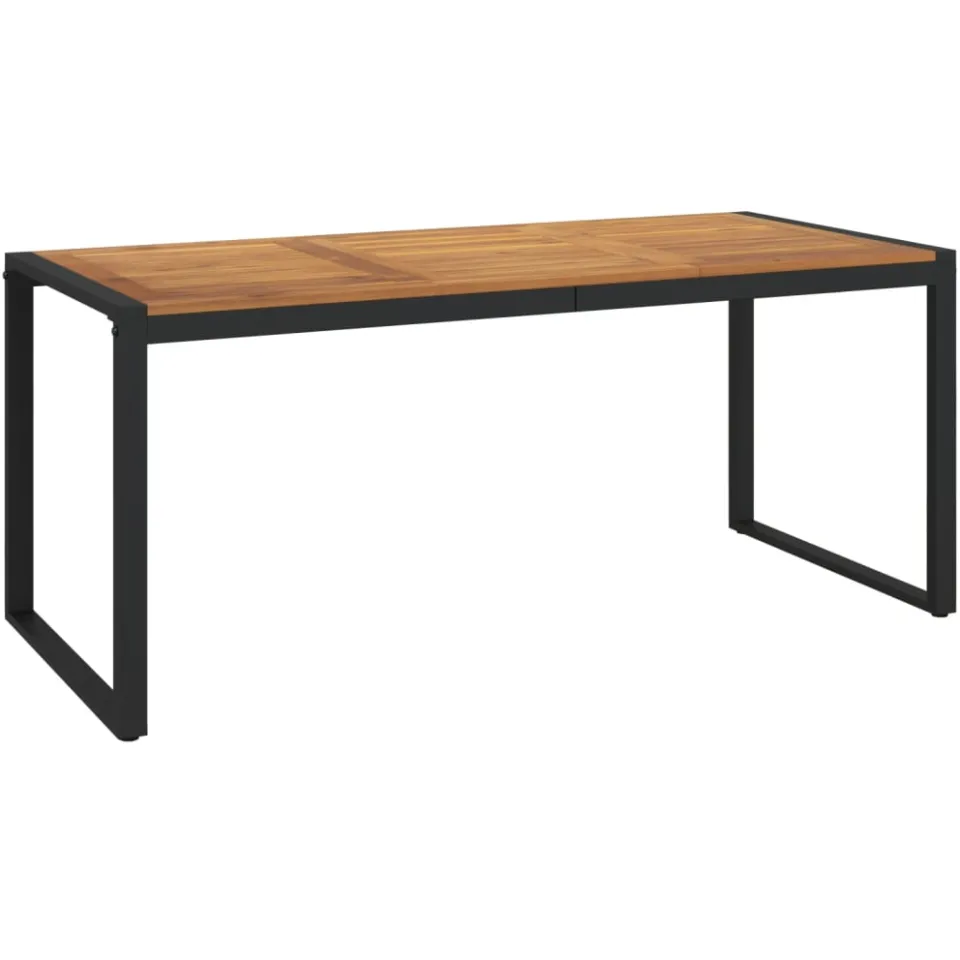 vidaXL Tuintafel met U-vormige poten 180x90x75 cm massief acaciahout bruin, foto 3