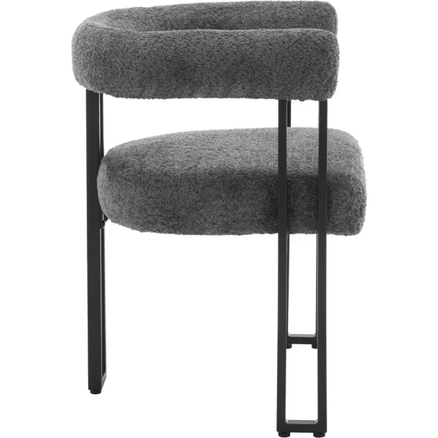 Klarven Eetkamerstoelen Chenille Donkergrijs - Eetkamerstoelen Set Van 2 - Dining Chairs - Comfortabel En Stevig, Ergonomisch Ontwerp, Draagvermogen Tot 150 Kg - B61,5xd51,5xh72cm