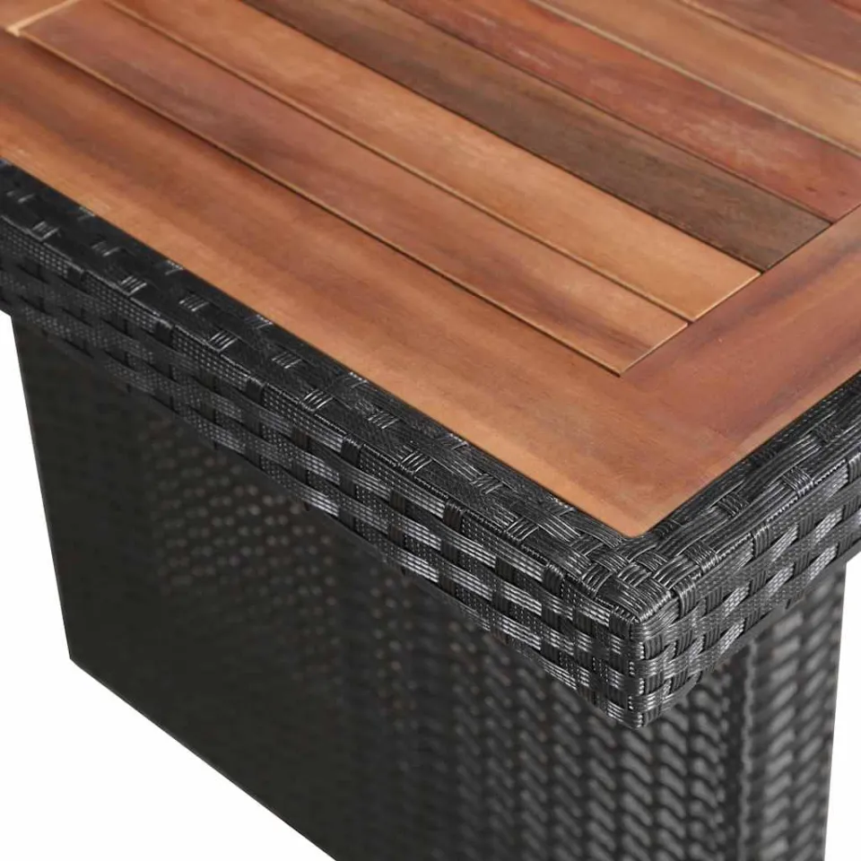 vidaXL 9-delige Tuinset met kussens poly rattan zwart, foto 4