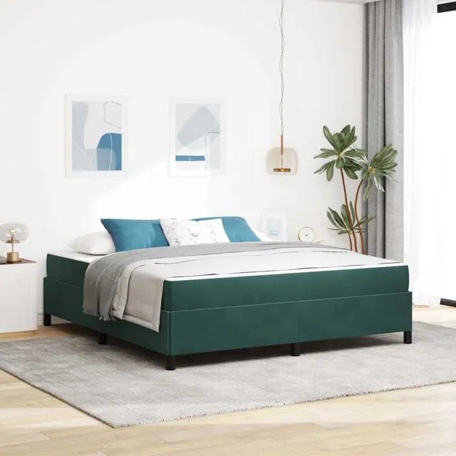 vidaXL Bedframe Donkergroen 180 x 200 cm Stof