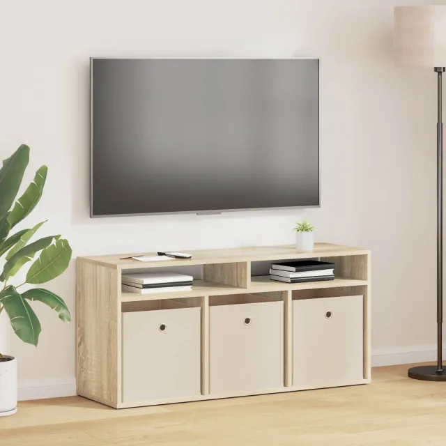 vidaXL Laagkast met lade Sonoma Eiken 102 x 32 x 48,5 cm Bruin
