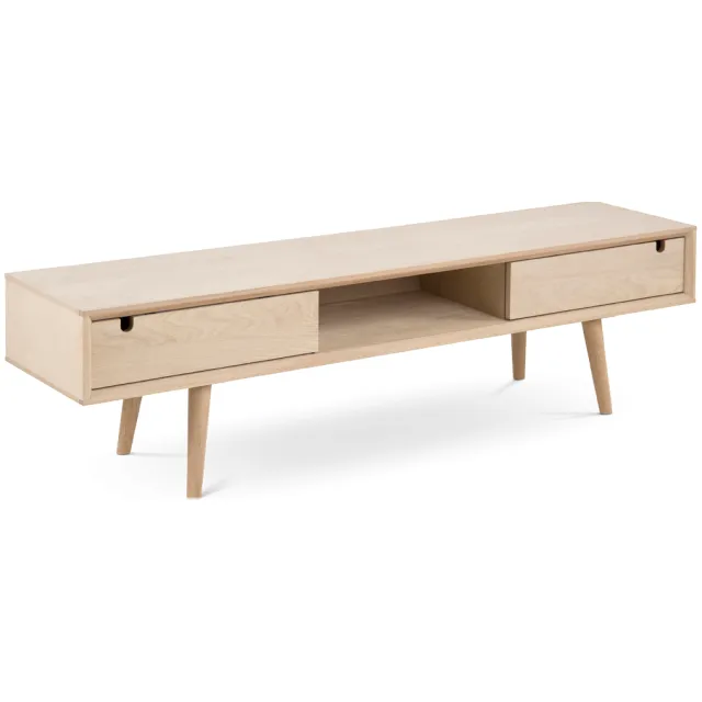 Lisomme Roosje houten tv meubel naturel - 160 x 43 cm Bruin