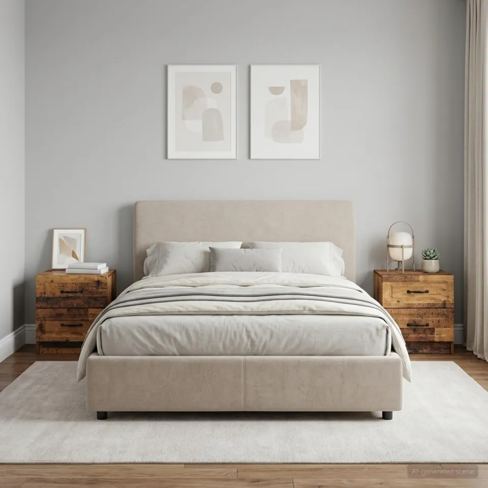 vidaXL Nachtkastje 2 st Oud hout 43 x 34,5 x 44,5 cm Bewerkt hout bruin, foto 4
