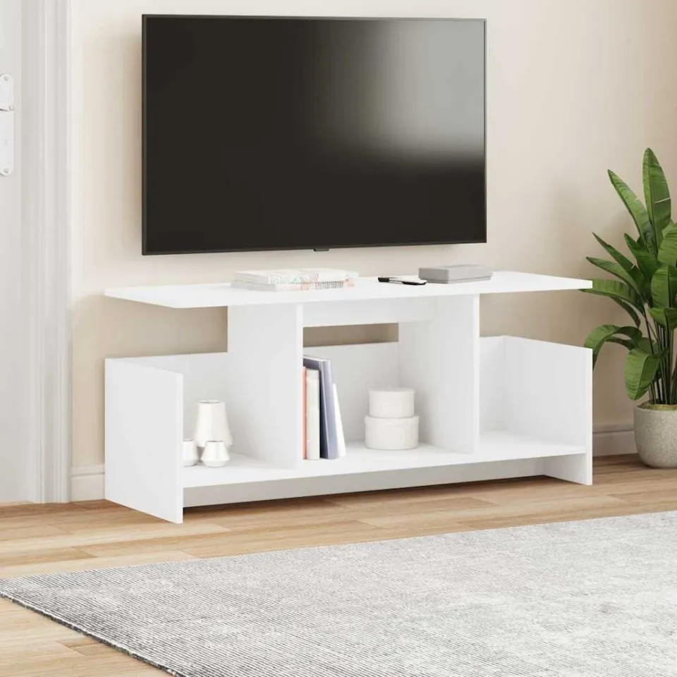 vidaXL TV-standaard 102 x 35 x 45 cm Wit Bewerkt hout, foto 4