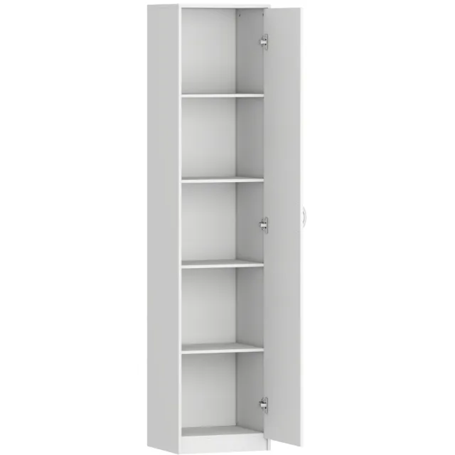 ZYLARO Keukenonderkast - 5-laags Opbergkast - Verstelbare Planken - Voor Woonkamer, Keuken En Bijkeuken - Hout - Wit