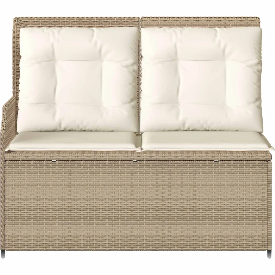 vidaXL Tuinbank Beige poly rattan, foto 3