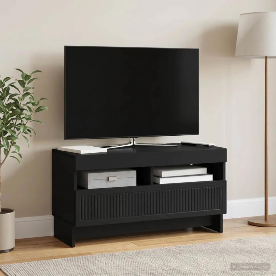 vidaXL LED tv-meubel EDE 81 x 35 x 43 cm Zwart, foto 4