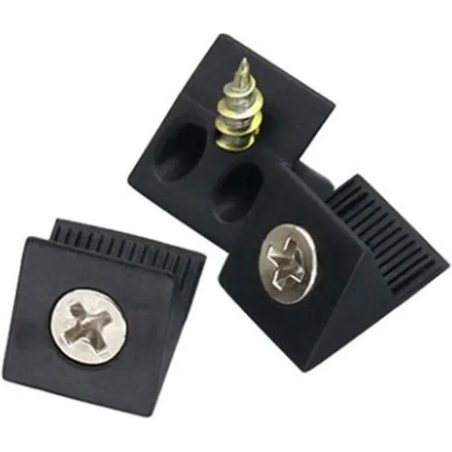 FSW-Products 10 Stuks - Kastplankdrager - 45 Graden - Met schroeven - Zwart - Plankendrager - Dragers voor kasten of keukenkastjes - Legplankdrager - Schap drager - Bevestiging haken voor kasten - Plankdragers