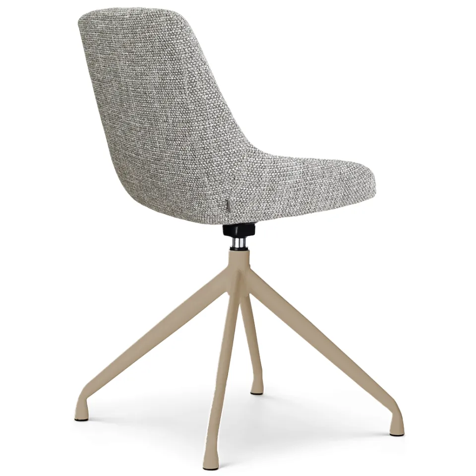 Nolon Nola-Mae draaibare eetkamerstoel grijs blend - beige onderstel, foto 3