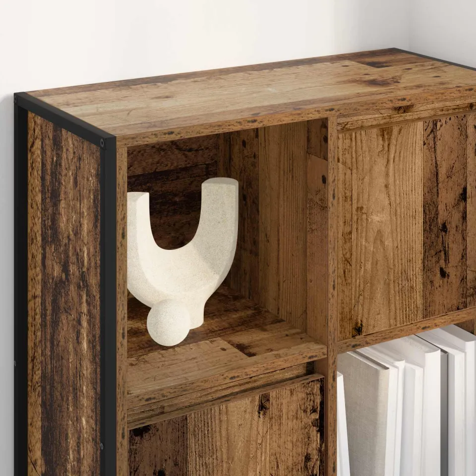 vidaXL Boekenkast 68 x 30 x 108.5 cm Bewerkt hout Oud Hout bruin, foto 4