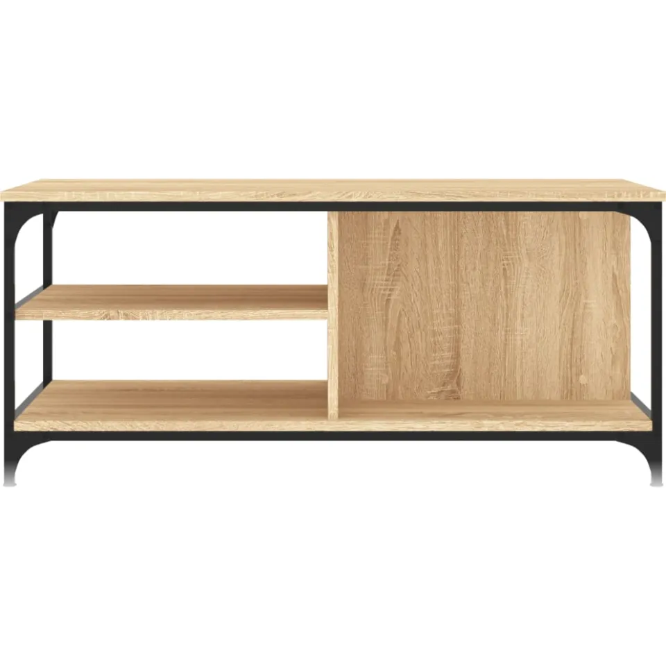 vidaXL Salontafel 100x50x45 cm bewerkt hout sonoma eikenkleurig Bruin