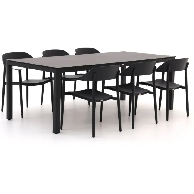 Bellagio tuinmeubelen Bellagio Valli/La Fonte 220cm dining tuinset 7-delig Grijs