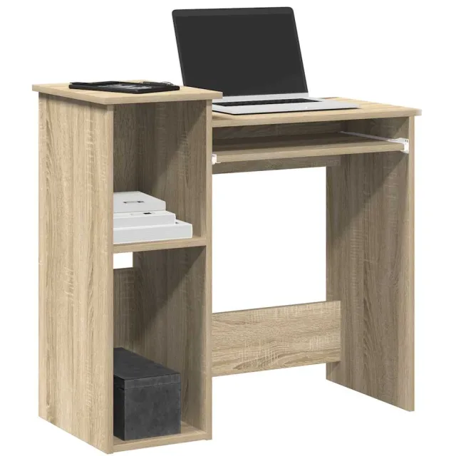 vidaXL Bureau met schappen 84x40x78 cm bewerkt hout sonoma eikenkleur Bruin