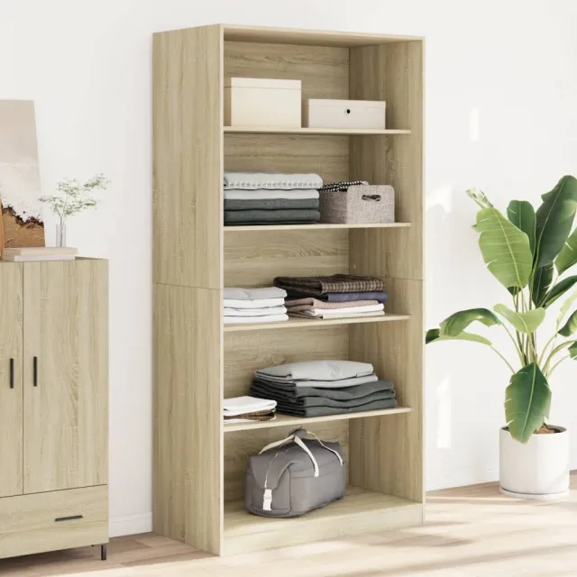 vidaXL Kledingkast 100x50x200 cm bewerkt hout sonoma eikenkleurig, foto 2
